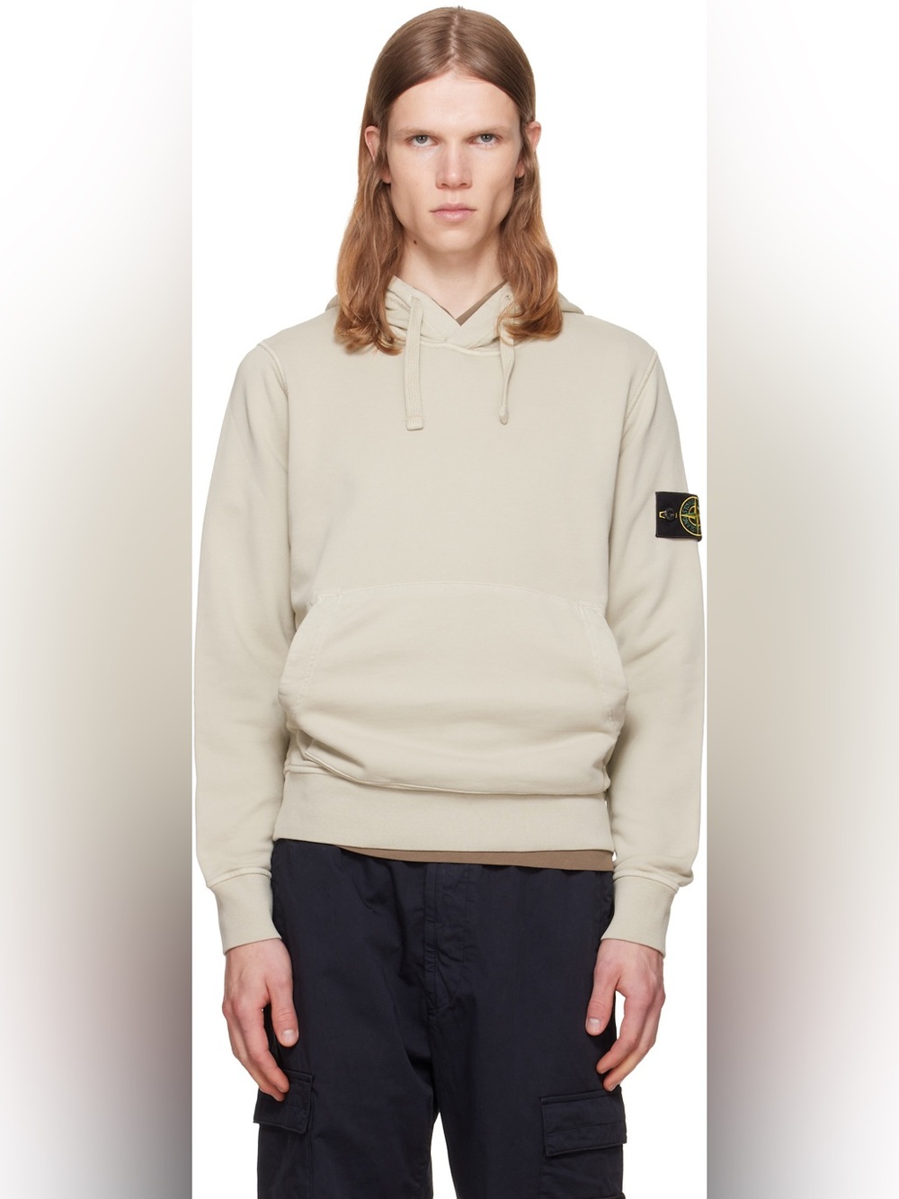 Stone island men’s hoodie in tan colour